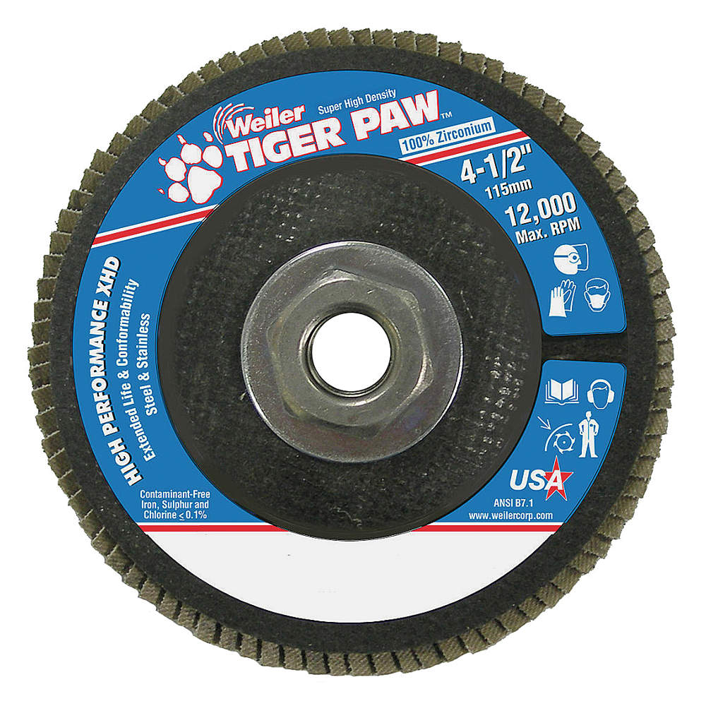 Flap Disc Type 27 4-1/2 inch Diameter 80 Grit