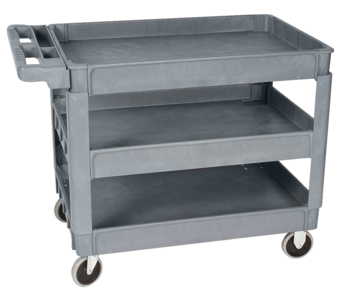 Plastic Deluxe Service Cart 3rd Tray, 36" x 25" x 4-1/8"