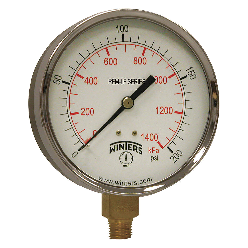 Gauge Pressure 30 inch Hg Vac/kPa 4 inch