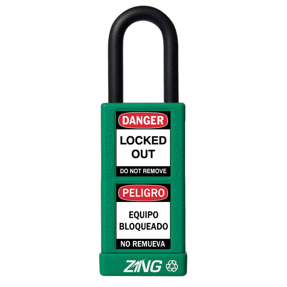 Lockout Padlock Keyed Alike Green 1/4 Inch Diameter