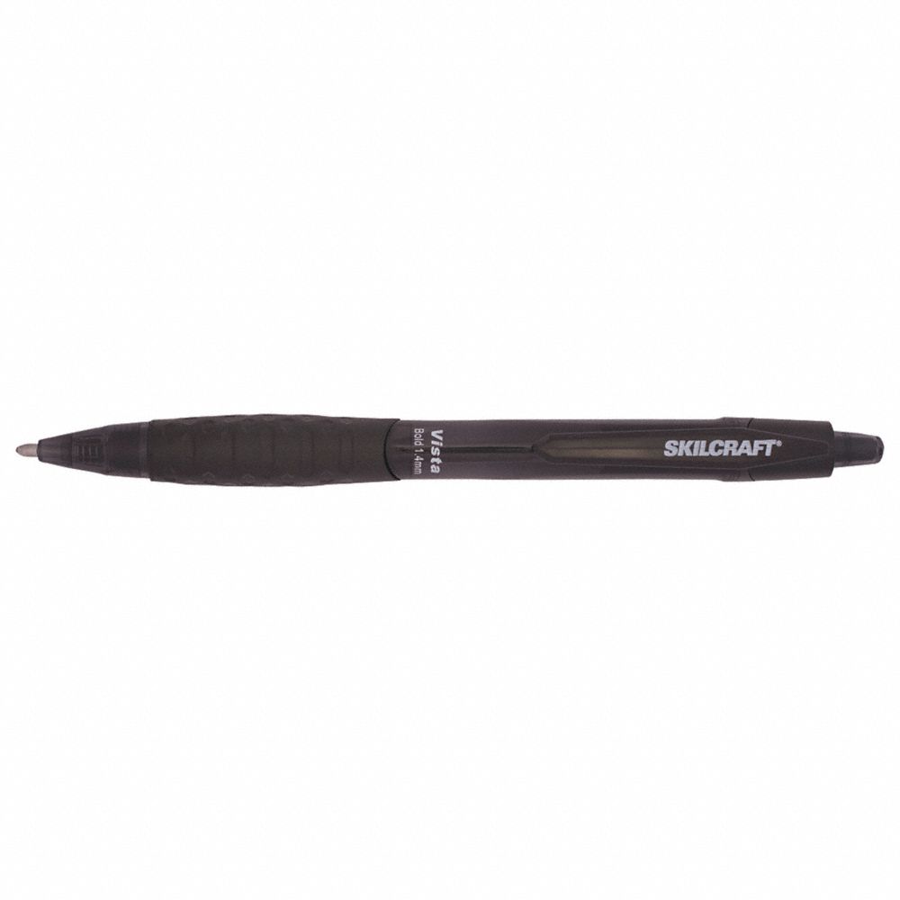 圓珠筆，筆尖 1.4 毫米，材料塑料，黑色