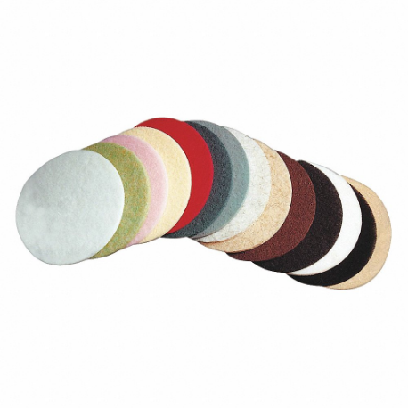 Burnishing Pad, Various, 17 Inch Floor Pad Size, 1500 rpm, Round, 5 Pack