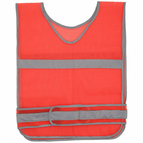 ABILITY ONE 8415-00-177-4974 High Visibility Vest, ANSI Class 2, U, Universal, Orange, Mesh Cotton, Over-the-Head, 2 | CN7YTR 5MN46