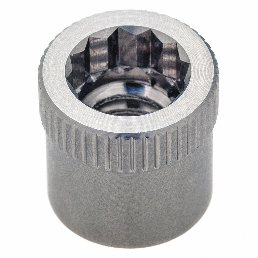 Threaded Insert, 0.733 Inch Length, Stainless Steel, M12 X 1.75 Thread Size