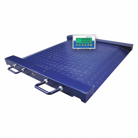 Platform Floor Scale, 1100 Lb Weight Capacity, 29 7/8 Inch Weighing Surface Depth, Digital