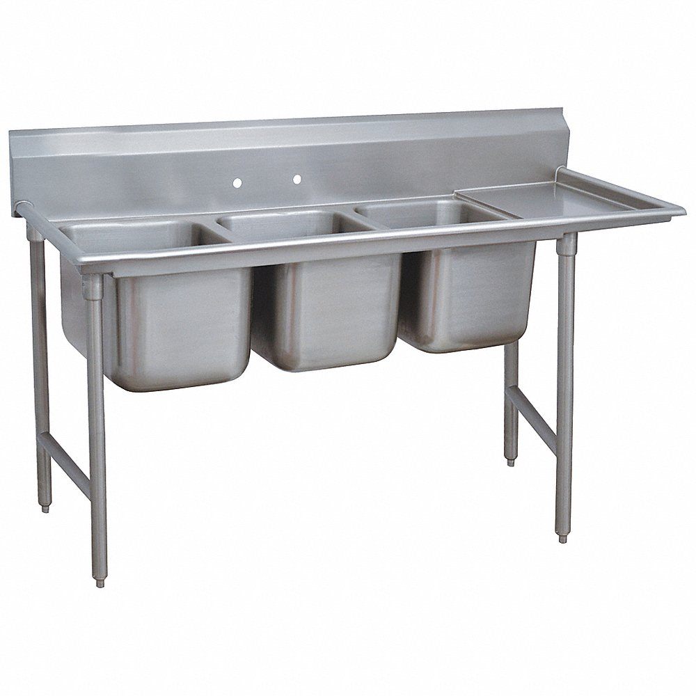 ADVANCE TABCO 9-3-54-24L Scullery Sink With Left Drain Board Floor | AF4RVY 9HV22
