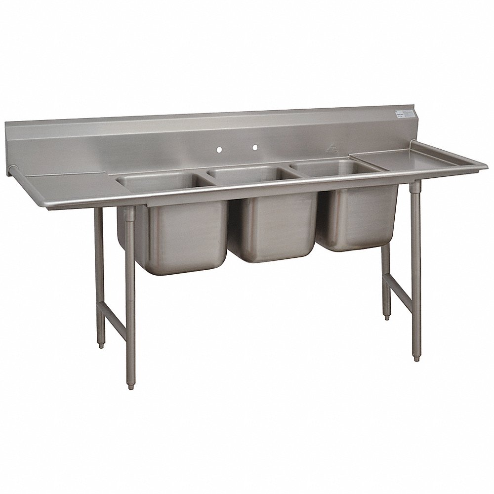 ADVANCE TABCO 9-83-60-24R Scullery Sink Without Faucet 95 Inch Length | AA3RZR 11U354