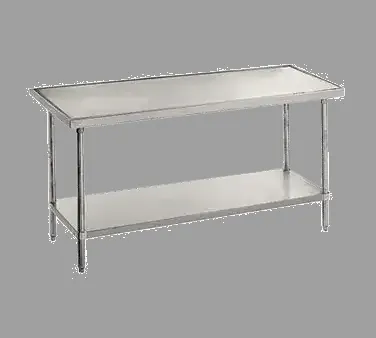 Mesa de trabajo, 72 x 24 pulgadas, tamaño 14 Ga 304 Ss, parte superior