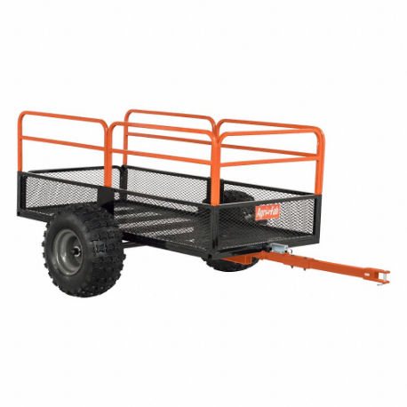 Cart, 250 lb Load Capacity - Hoppers and Cube Trucks, Black/Orange