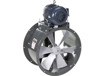 Ventilador axial de tubo, transmisión por correa, diámetro de hoja de 27 pulgadas, 1 Hp, trifásico, 1/115 V