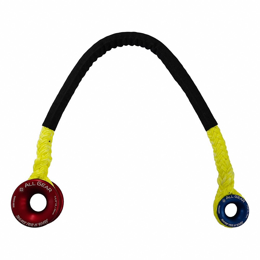 ALL GEAR AG12SP58RR-40 Ring To Ring Sling, 12 Strand Polyester, 5/8 Inch Dia., 40 Inch Length, Yellow | CJ6PPT
