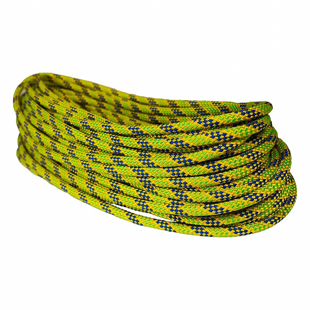 ALL GEAR AGKM12200DBGY Arborist Climbing Line, 32 Strand, 200 Ft. Length, Dark Blue/Green/Yellow | CJ6PCB