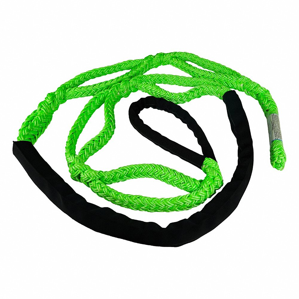 ALL GEAR AGRCS12S-3410 Rope Chain Sling, 12 Strand Polyester, 3/4 Inch Dia., 10 Ft. Length, Green | CJ6PRK