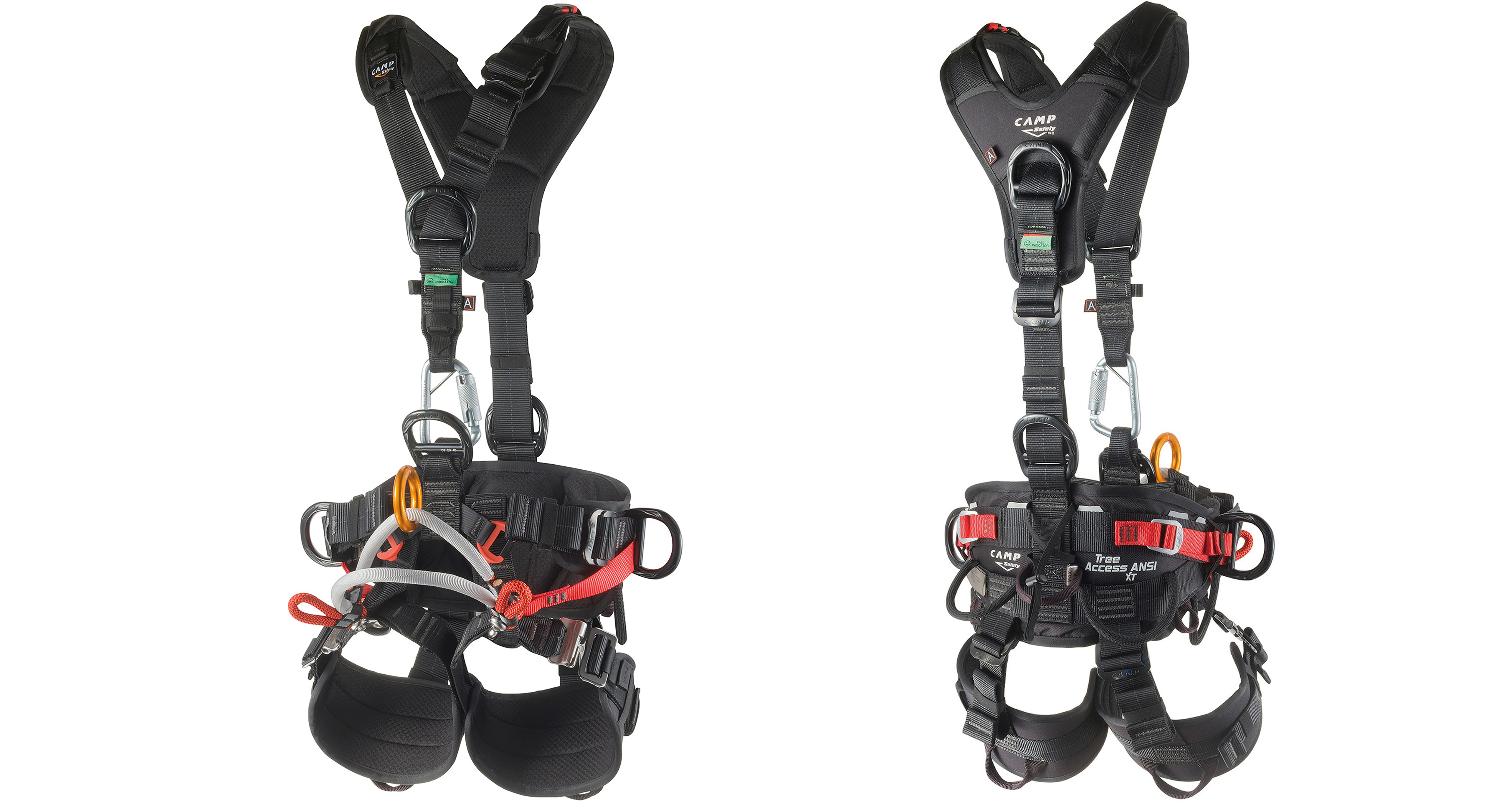 Tree Climbing Saddle And Harness Combo, L/XXL Size, Black With Red
