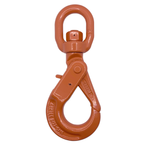 Swivel Self Locking Hook, Grade 100, 3/8 Inch Chain Size
