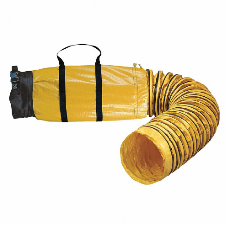 Ventilation Duct, 12 Inch Dia, 15 ft Length, Black/Yellow