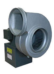 Ventilatore di volume, trasmissione diretta con ruota in acciaio, 1/3 HP, 3 fase, alluminio