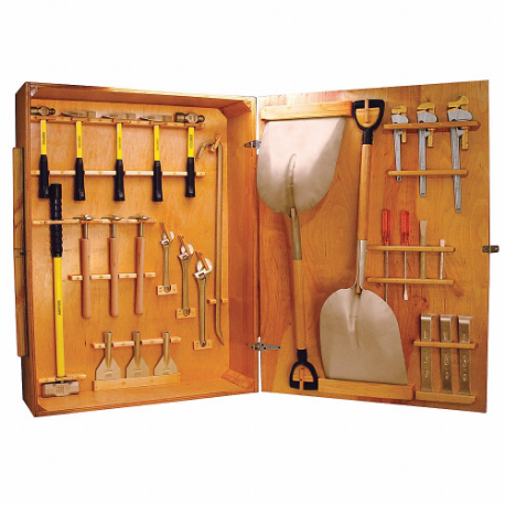 AMPCO METAL M-50 Non-Sparking Tool Kit, 28 Total Pcs, Tool Case | CN8KNU 49UG87