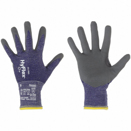 Knit Gloves, XS, ANSI Cut Level A3, Palm, Dipped, Nitrile
