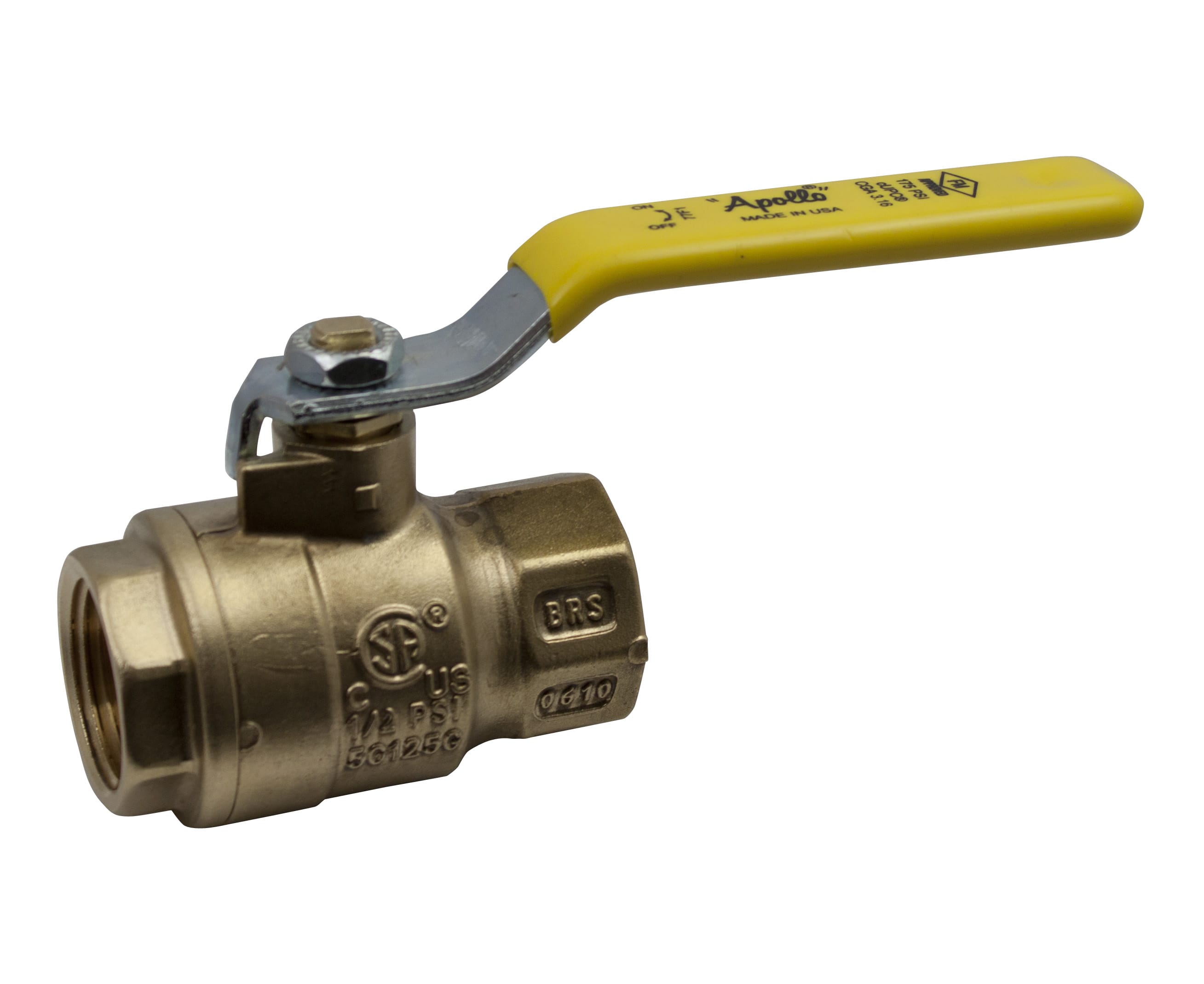 Ball Valve, 1/4 Inch NPT, Full Port, Forged Brass, SS, Ball And Stem