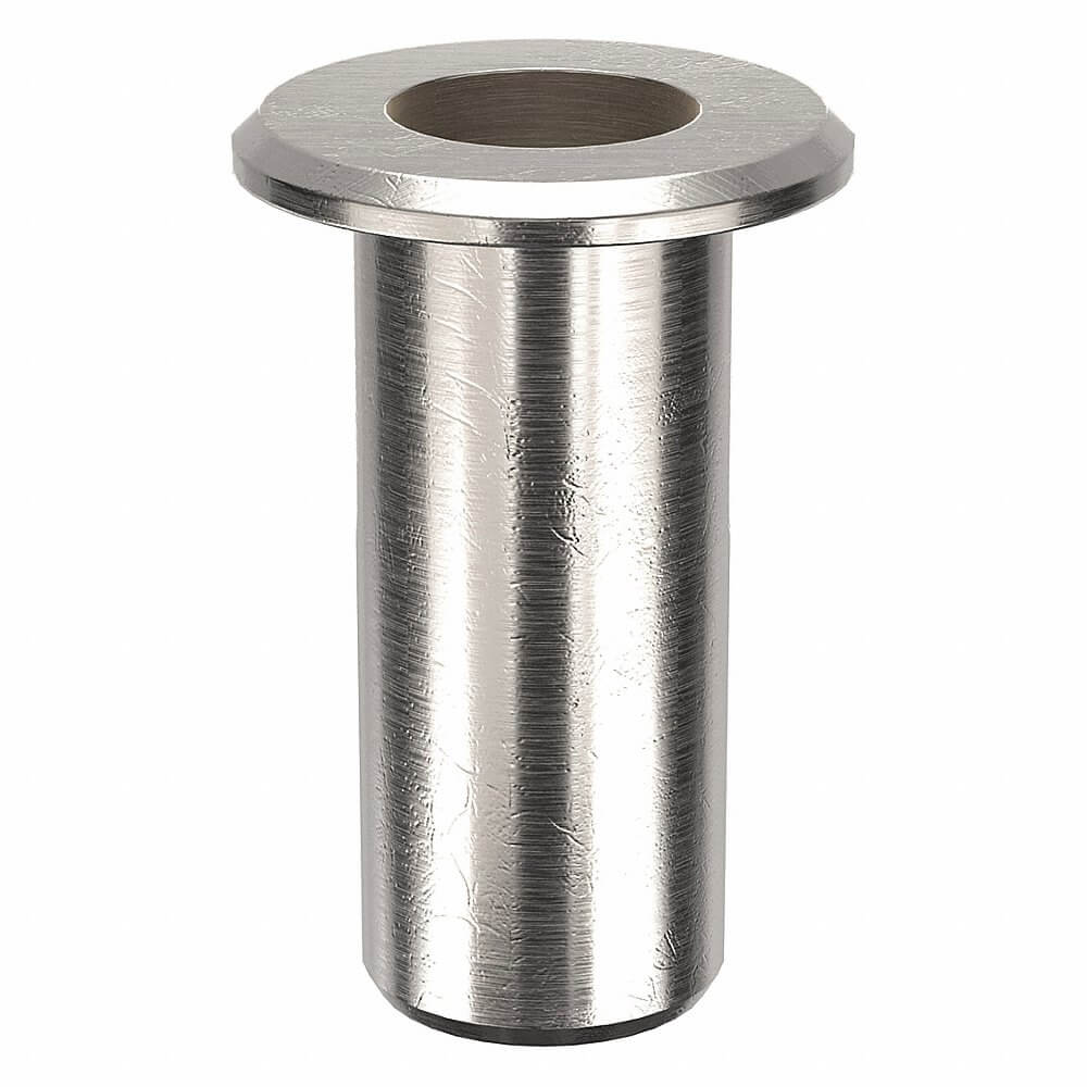 Rivet Nut Flanged Aluminium 8-32 Thread Size, 0.500, 50PK