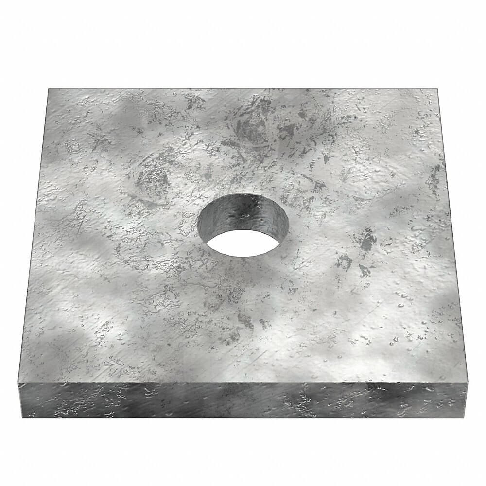 Arandela cuadrada de diamante galvanizada para 3/8 pulgadas, 2 piezaes