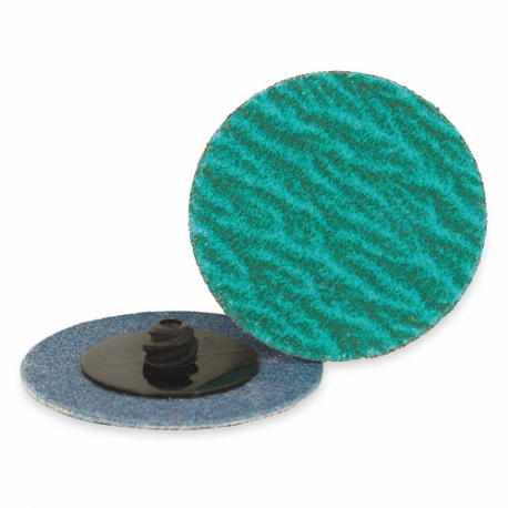 Quick-Change Sanding Disc, Tr, 3 Inch Dia, Zirconia Alumina, 120 Grit, Y Wt Cloth, 25 PK