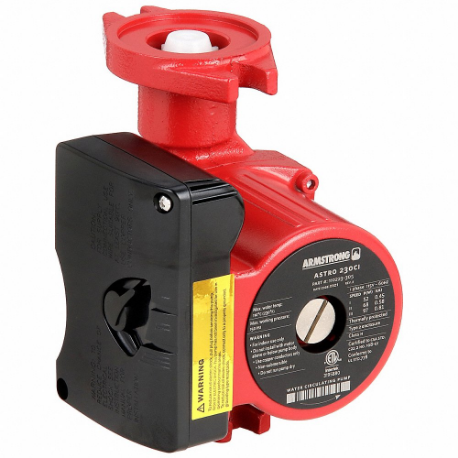 Pompa di circolazione idronica, multivelocità, flangiata, 1/8 HP, 18 piedi max. Testa