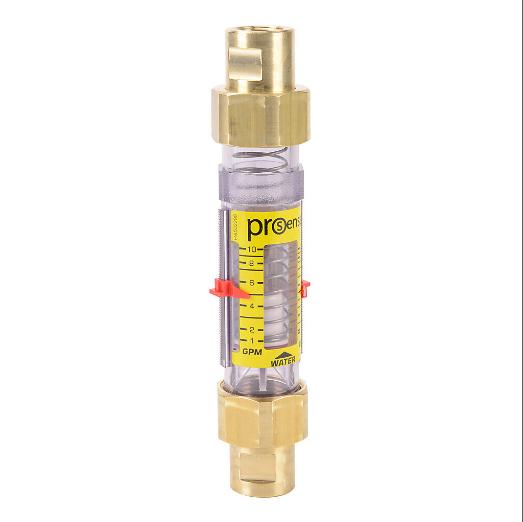 Water Mechanical Flow Meter, Variable Area, 1/2 Inch Female Npt Process Connection