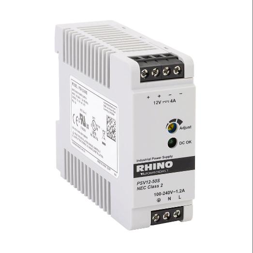 Switching Power Supply, 12 VDC At 4A/48W, 120/240 VAC Nominal Input, 1-Phase, Enclosed