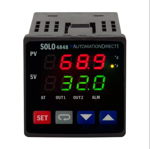 Controlador de Temperatura, Tamaño en Pulgada 1/16 D, LED de 2 Líneas, Corriente, Voltaje