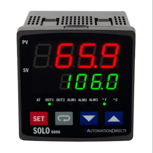 Controlador de Temperatura, Tamaño en Pulgada 1/4 D, LED de 2 Líneas, Corriente, Voltaje