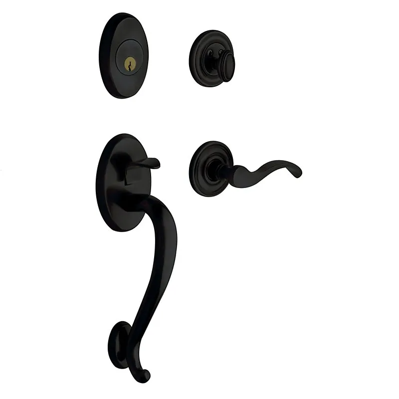 BALDWIN ESTATE 85315.190.LENT Entry Handlesets Satin Black | CY7VMY