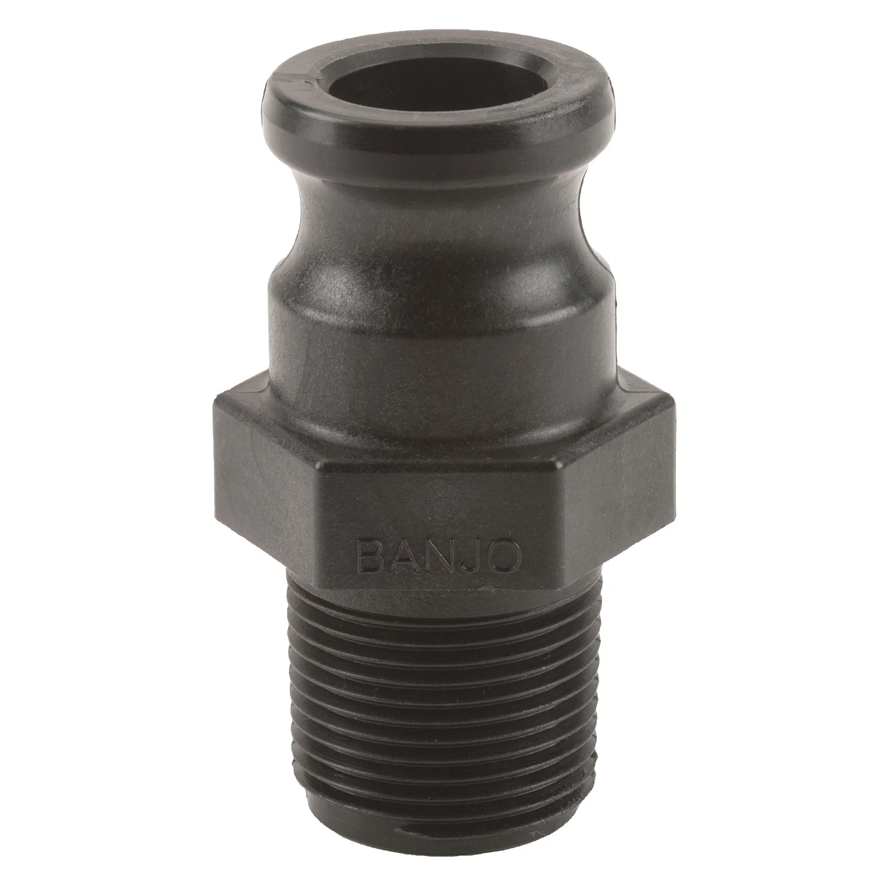 BANJO FITTINGS 100F Adapter, Cam and Groove, 1 Inch Male Adapter x 1 Inch Male NPT, Polypropylene | AA9KMX 1DPK4