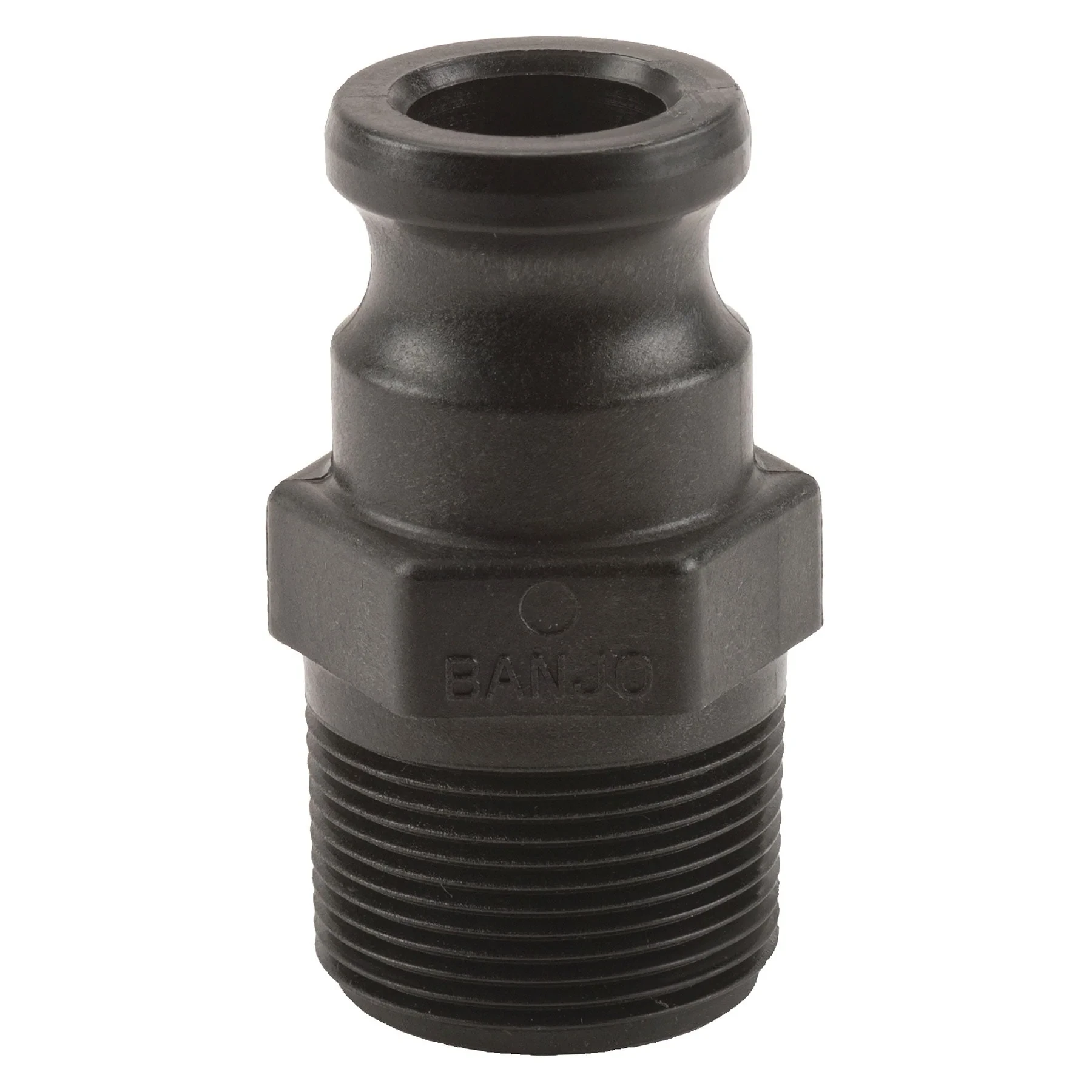 BANJO FITTINGS 125F Adapter, Cam and Groove, 1 Inch Male Adapter x 1-1/4 Male NPT, Polypropylene | AA9KNE 1DPL2