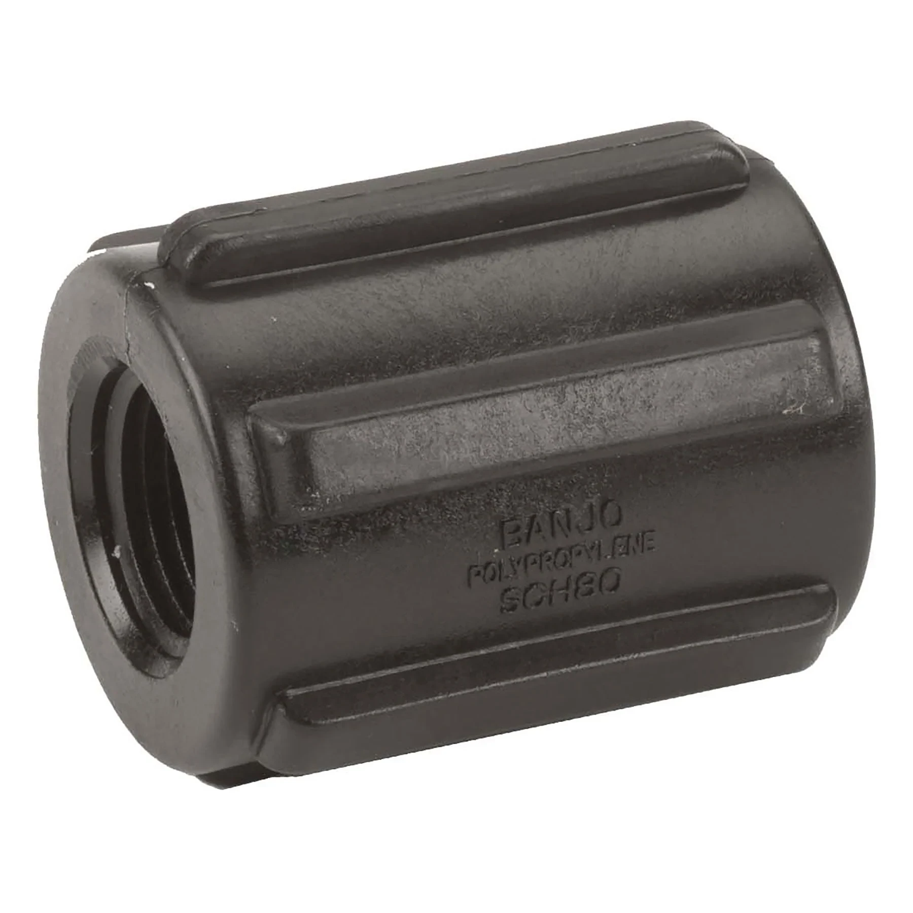 BANJO FITTINGS CPLG050 Pipe Coupling, 1/2 Inch Fpt 150 Psi Black | AB2KDJ 1MJW9