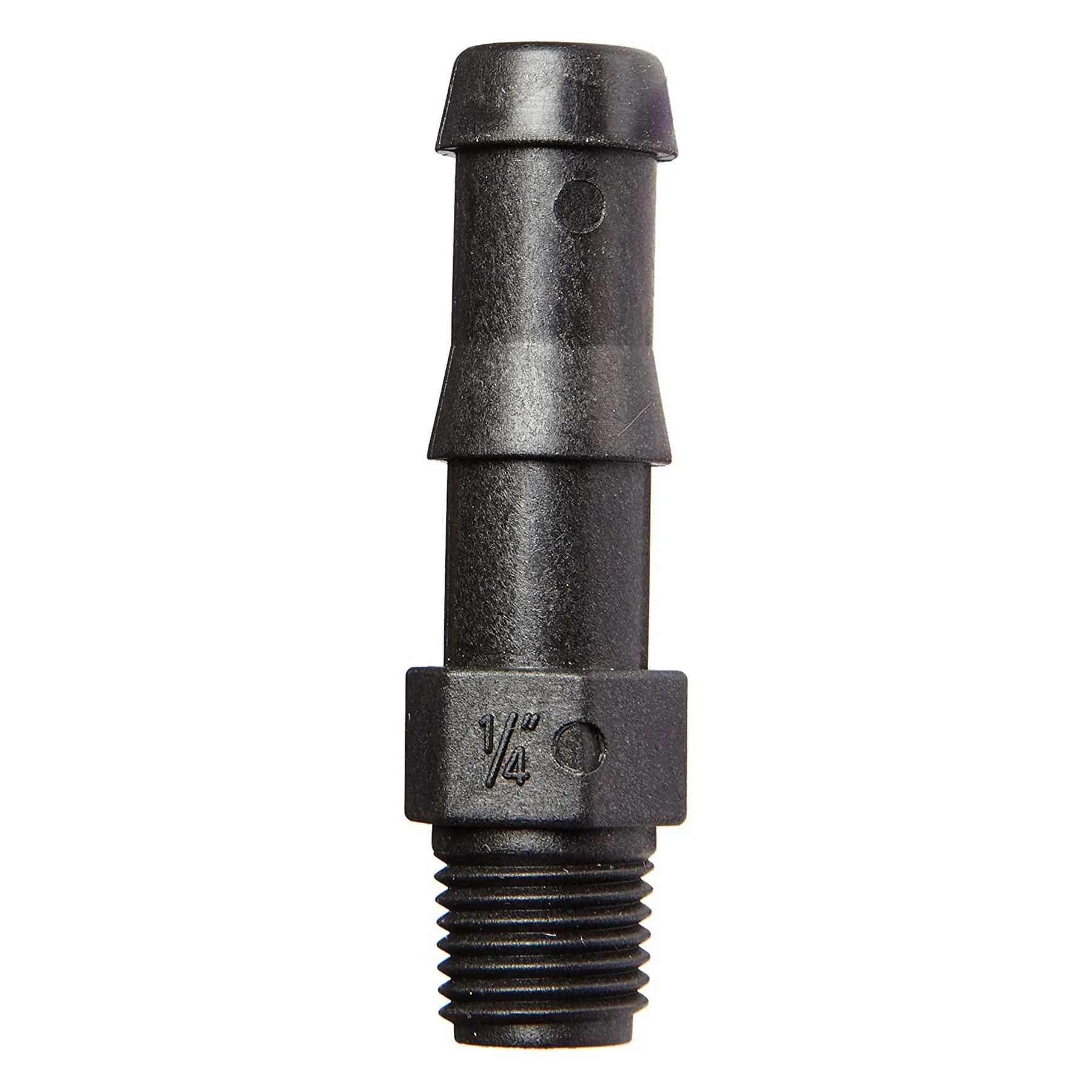 BANJO FITTINGS HB025-050 Poly Straight Hose Barb, 1/4 Inch Mpt X 1/2 Inch Size | AC8TVW 3DTL7