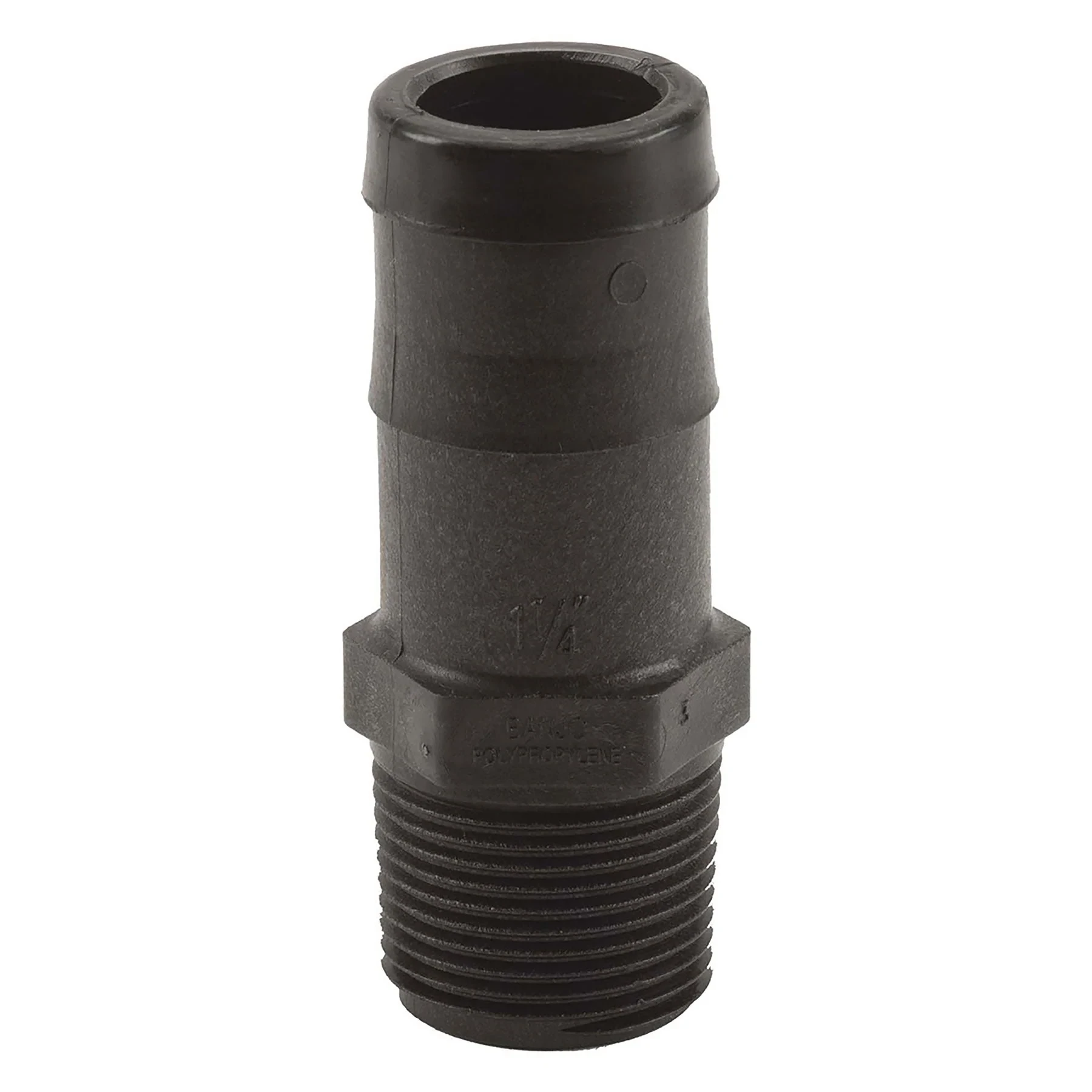 BANJO FITTINGS HB100-125 Hose Barb, Straight, 1 Inch MPT x 1-1/4 Inch HB, Polypropylene | AC8TXK 3DTT7