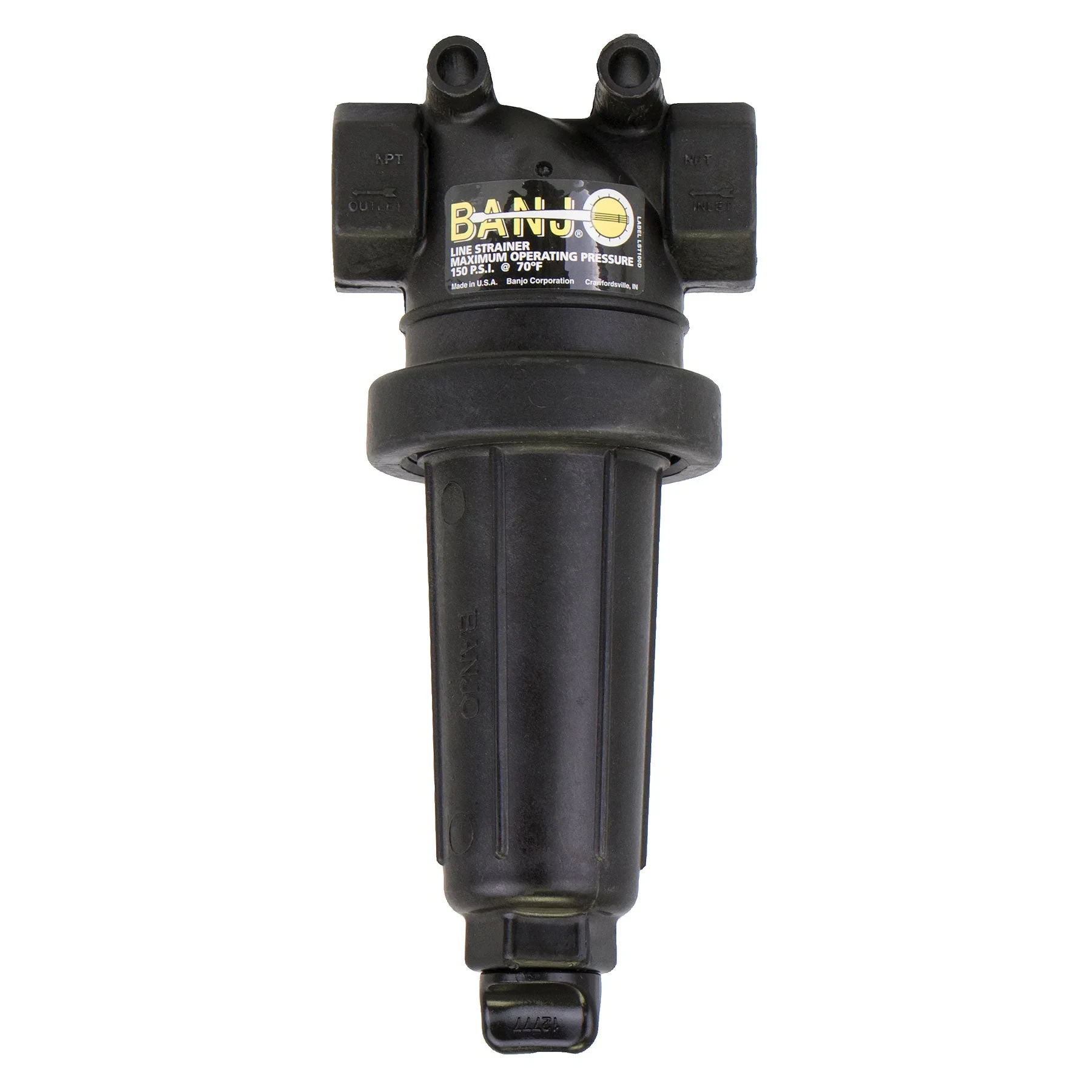 BANJO FITTINGS LST075-50 T-Line Strainer, 100 Mesh Screen, 3/4 x 3/4 Inch, Stainless Steel | AC8TYT 3DTX1