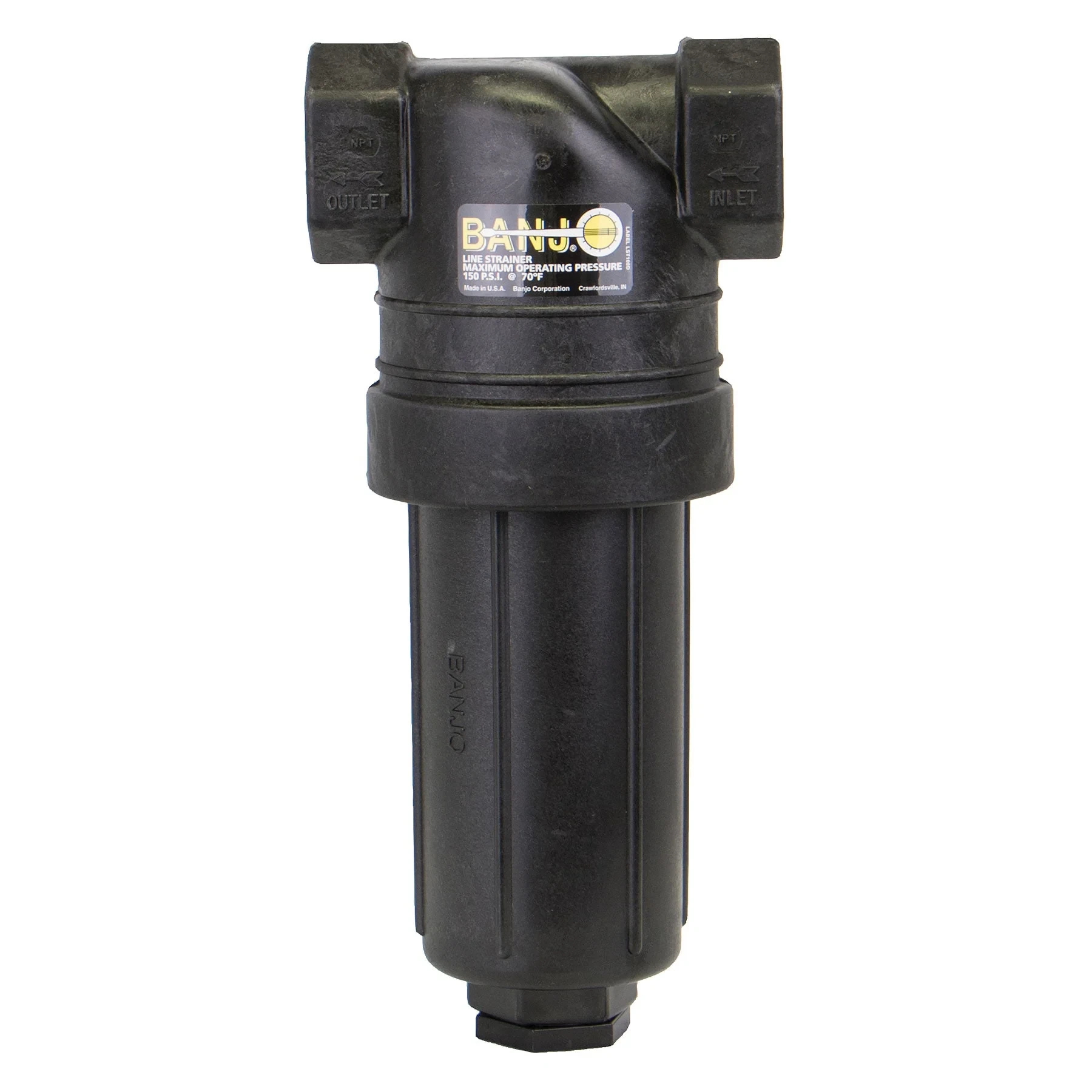 BANJO FITTINGS LST150-30 T Strainer With 30 Mesh Stainless Steel Screen, 1-1/2 X 1-1/2 Inch Size | AC8TZE 3DTY3