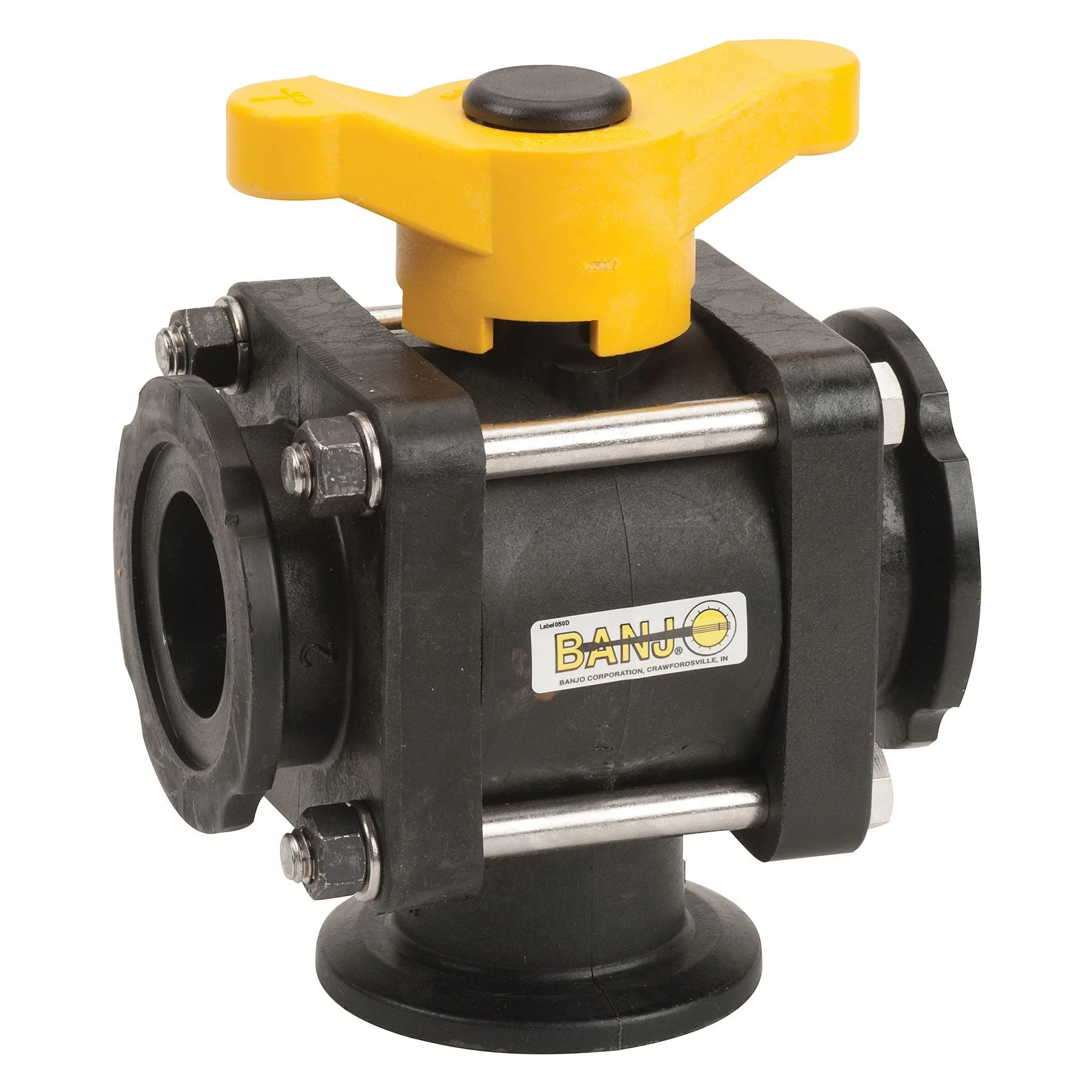 BANJO FITTINGS MV200BL Manifold Valve, 3-Way Bottom Load, 2 Inch Size | BW9HUC