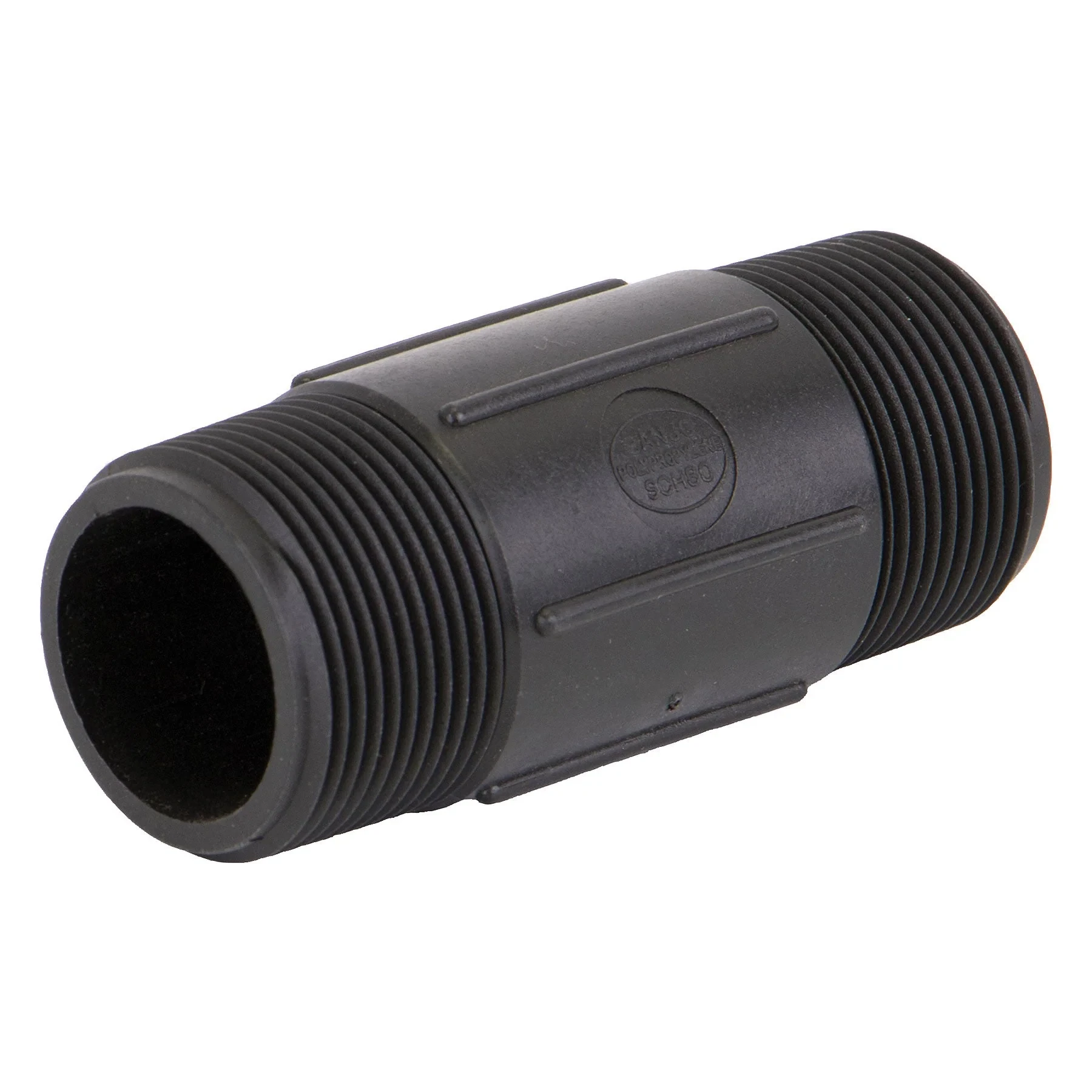BANJO FITTINGS NIP125-4 Nipple 1 1/4 x 4 Inch Mnpt Polypropylene Black | AC8TVE 3DTK1