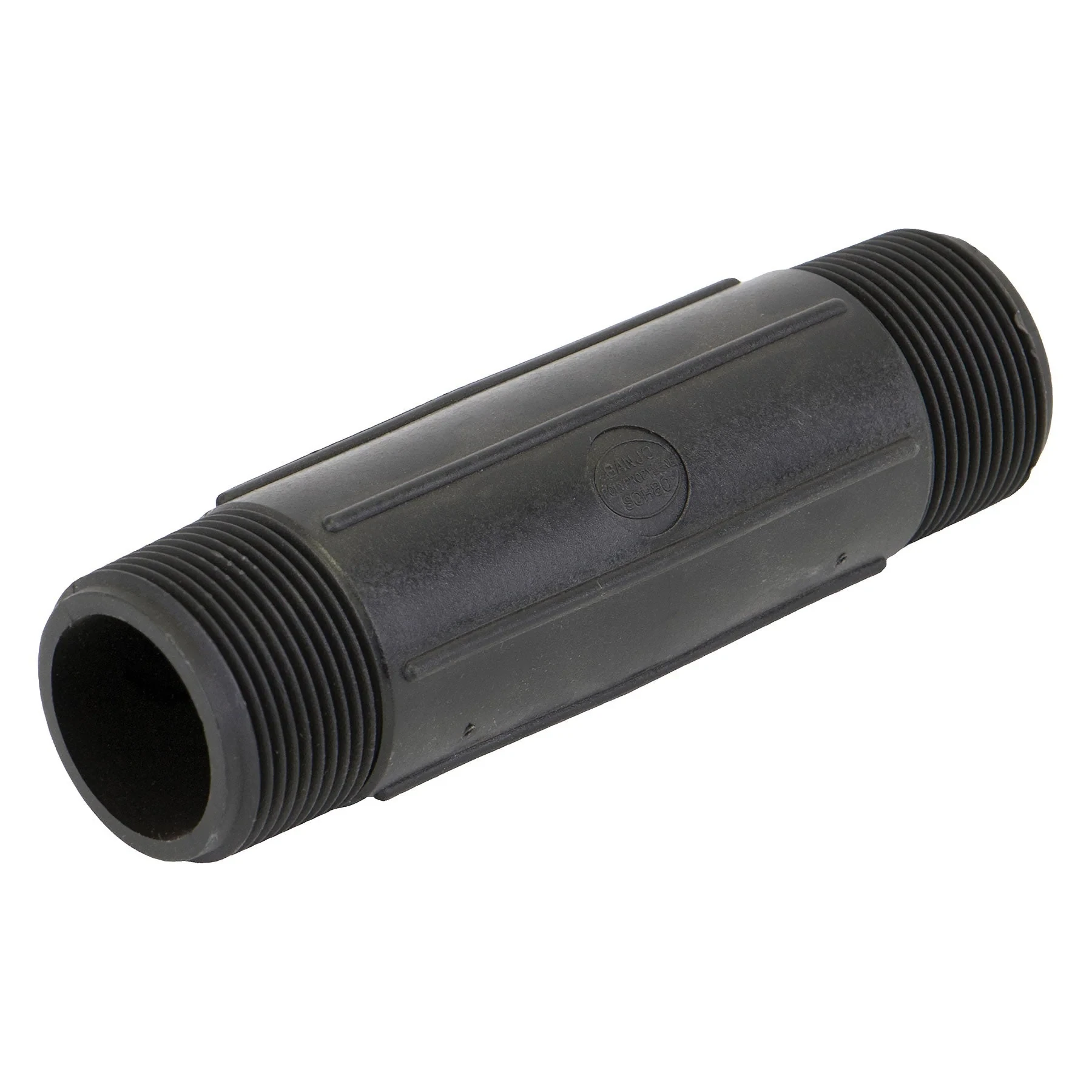 BANJO FITTINGS NIP125-6 Nipple 1 1/4 x 6 Inch Mnpt Polypropylene Black | AC8TVF 3DTK2