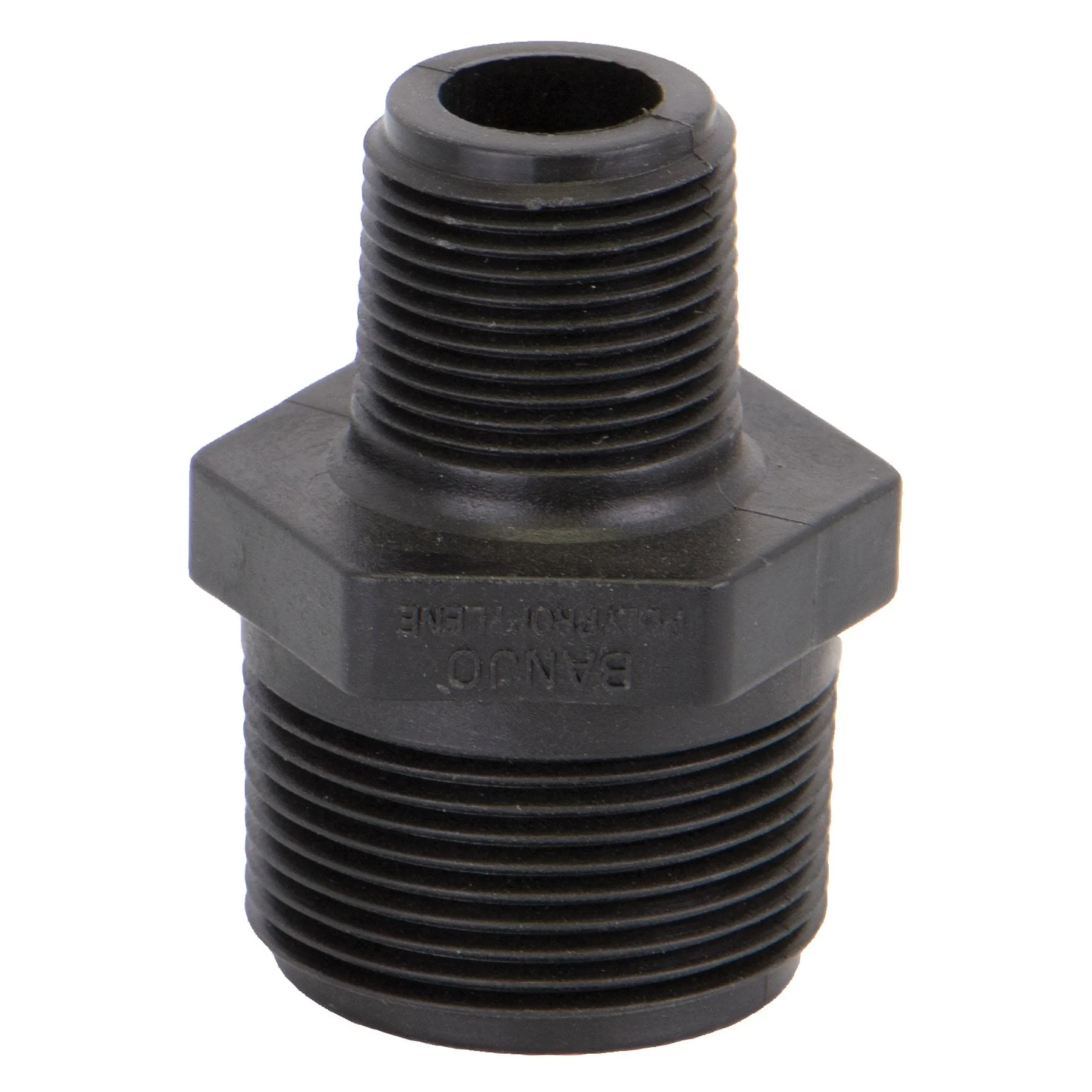 BANJO FITTINGS RN125-075 Poly Reducer Nipple, 1-1/4 X 3/4 Inch Size | AB2KHB 1MKE5