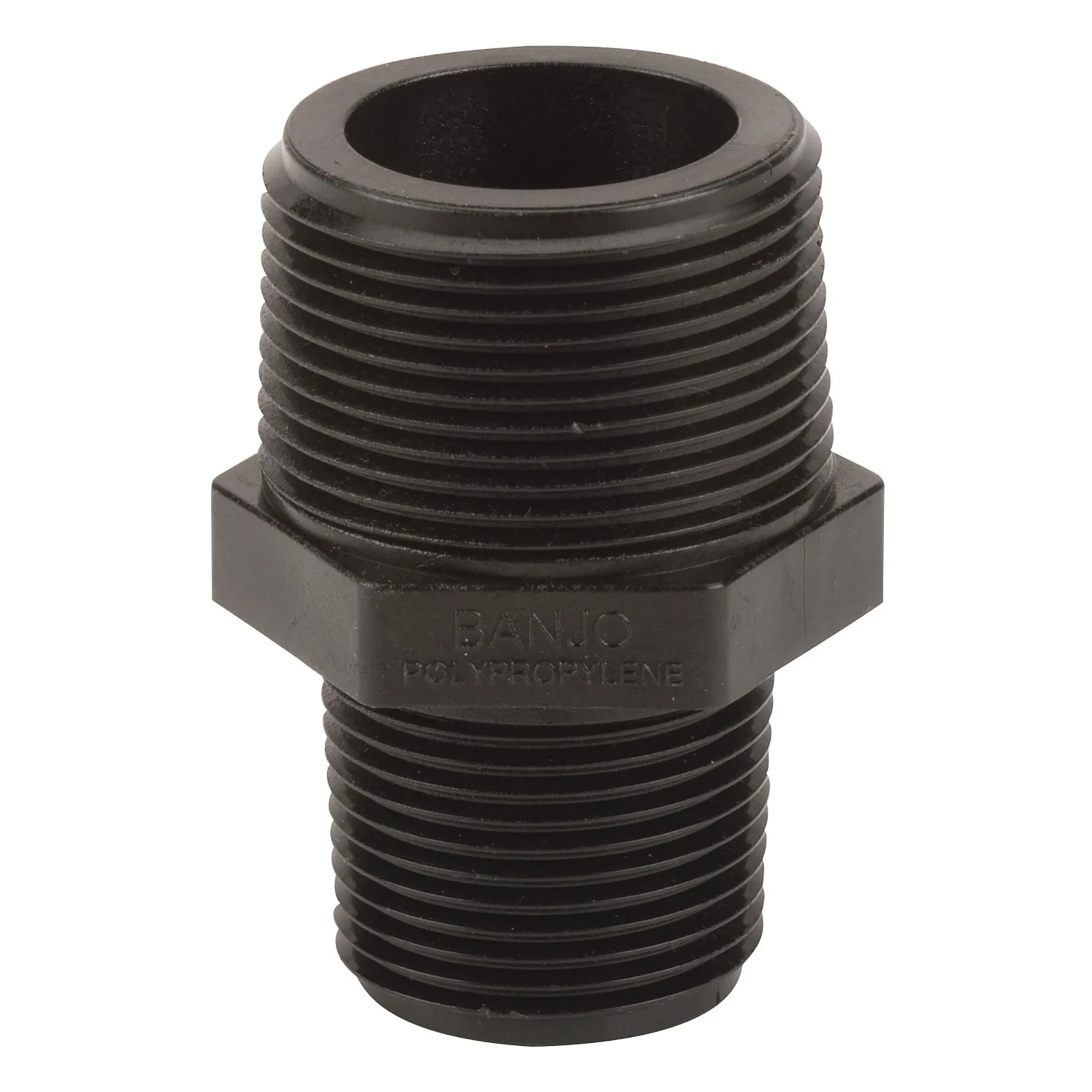 BANJO FITTINGS RN125-100 Poly Reducer Nipple, 1-1/4 X 1 Inch Size | AB2KHC 1MKE6