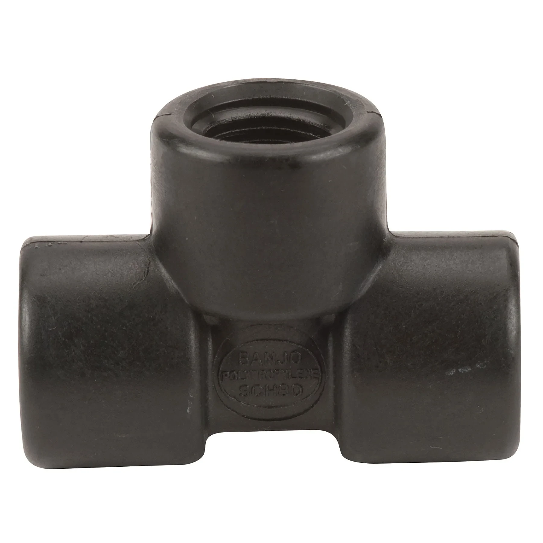 BANJO FITTINGS TEE050 Tee 1/2 Inch Fpt Polypropylene 150 Psi Black | AB2KHZ 1MKG8