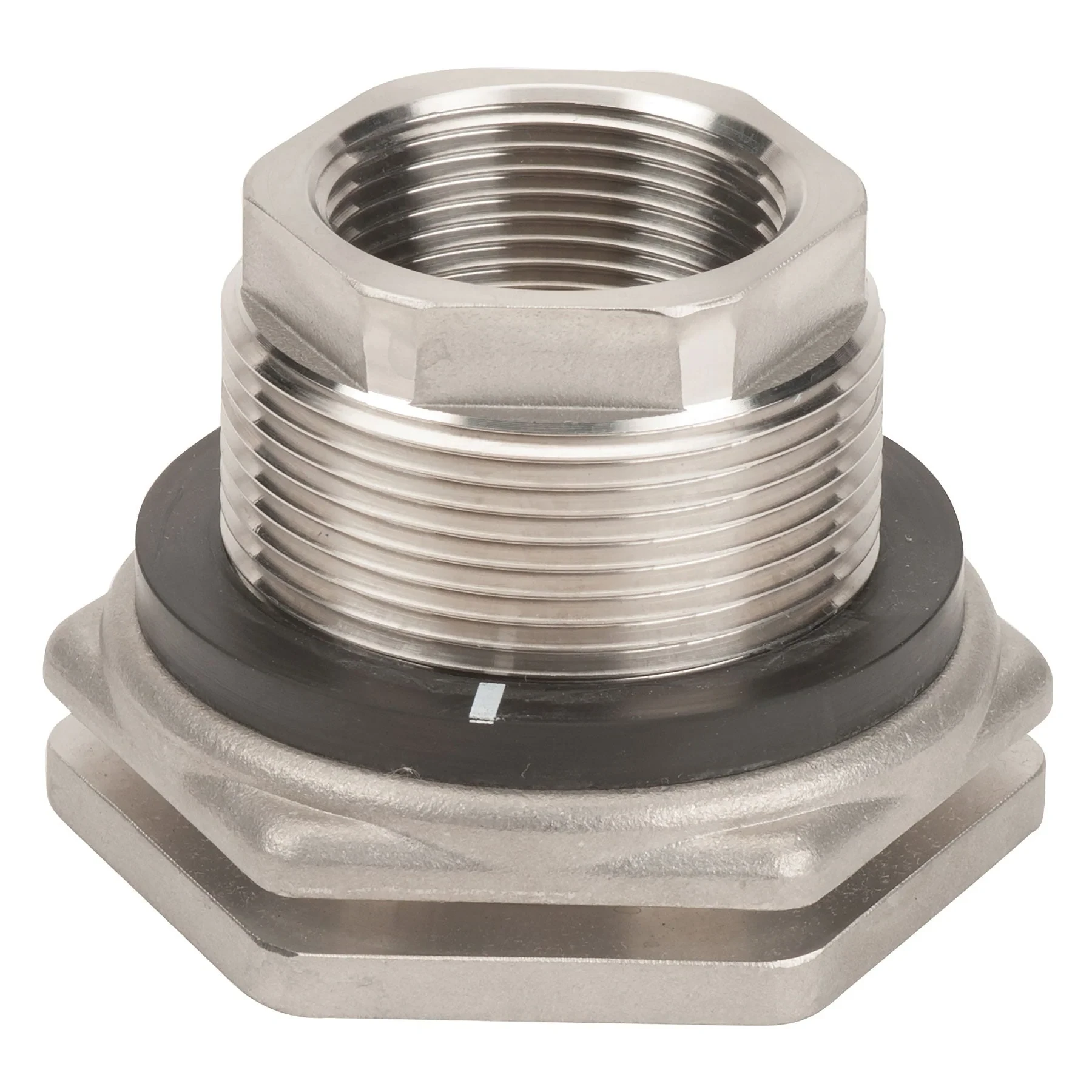 BANJO FITTINGS TF125SS Bulkhead Tank Fitting, 316 Stainless Steel, 1-1/4 Inch Size | AB2KJN 1MKJ3