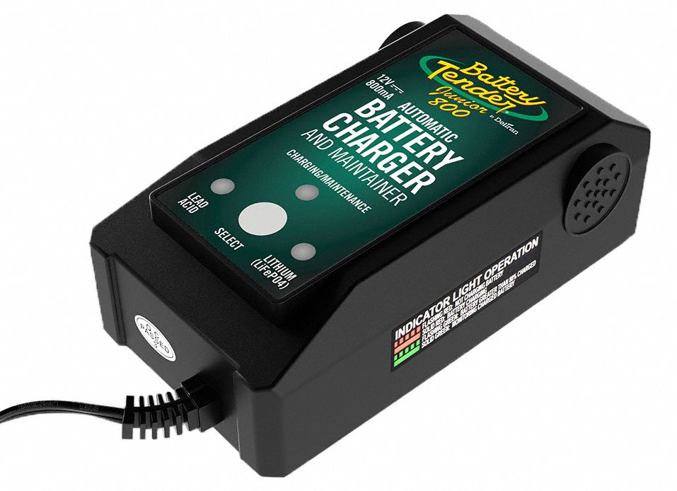 Battery Charger, Handheld Portable, Automatic, Battery Voltage 12VDC
