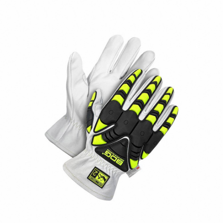 Leather Gloves, 3XL, ANSI Impact Level 2, Premium, Drivers Glove, Goatskin, Kevlar