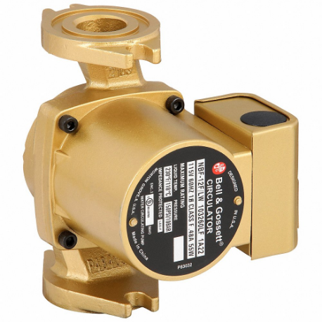 Potable Water Circulating Pump, Std, Flanged, 115V AC, 12 ft Max. Head